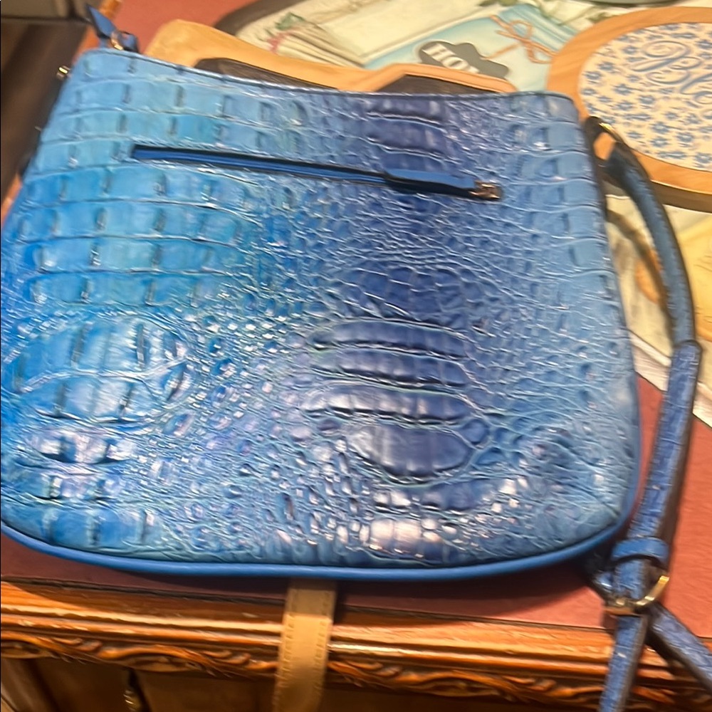 YNS Generic Blue Crossbody Bag with Textured Finish